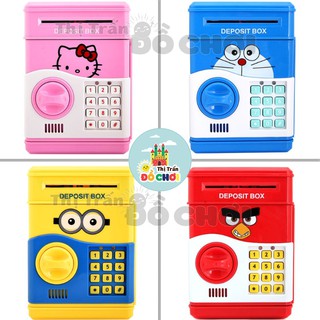 Két sắt mini thông minh cho bé dùng pin có mật mã hút tiền tự động [ Siêu Ưu Đãi]