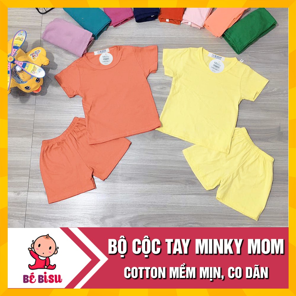 Bộ quần áo cộc tay Minky mom COTTON mềm mịn cho bé (6-16kg)