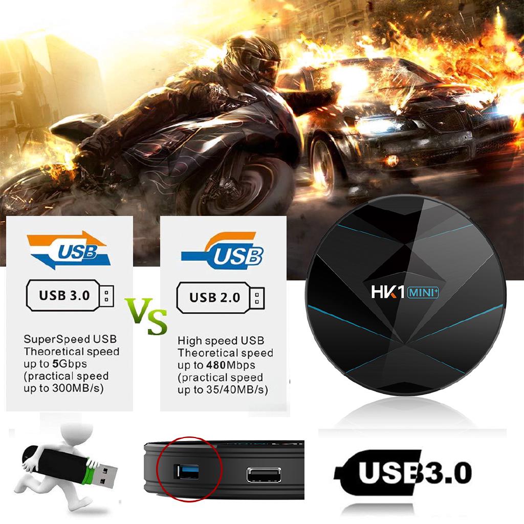 Hk1 mini plus rk3318 2gb ddr3 ram rom 2.4g wifi 4.0 android 9.0 h.265 vp9 tv box