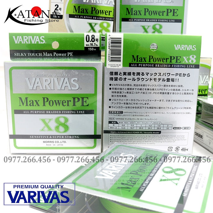 Dây PE Cao Cấp - Varivas Max Power PE X8 - Made in Japan