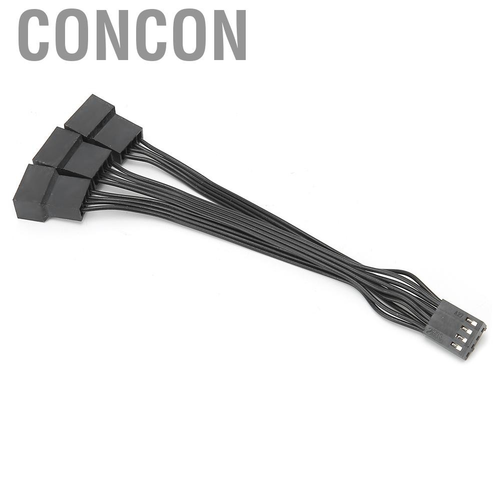 CONCON Fan Splitter Adapter  1 to 3 4 Pin Extension Cable 14cm/5.5 \'\' for Computer