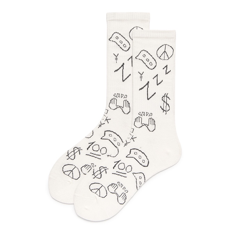 Vớ cổ cao Nam nữ Unisex Cotton Cao cấp Tất thể thao Cổ cao Cá tính Hip hop Trượt Patin