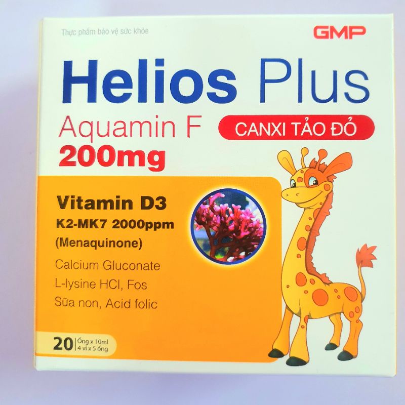 Bổ sung Canxi và Vitamin D3, giúp xương chắc khỏe, cải thiện còi xương - Helios Plus Tảo đỏ