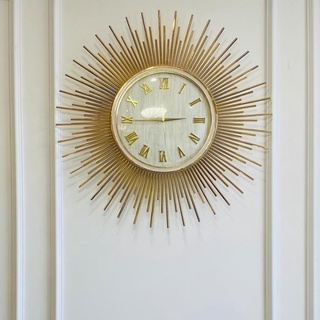 Decor Nhà, Đồng hồ treo tường nghệ thuật tia trắng SENCOM thiết kế phong cách Bắc Âu decor trang trí nhà cửa