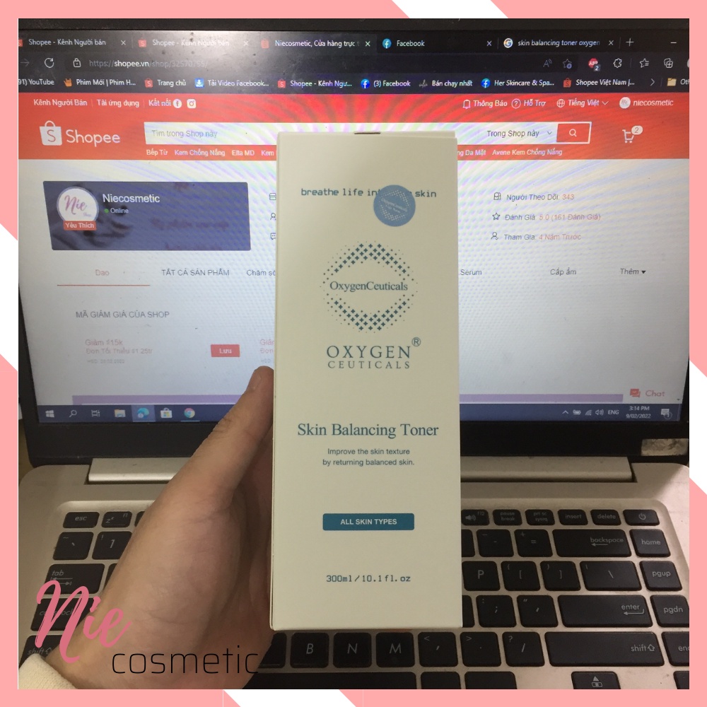 Toner Skin Balancing Oxygen Ceuticals dạng nước 300ml