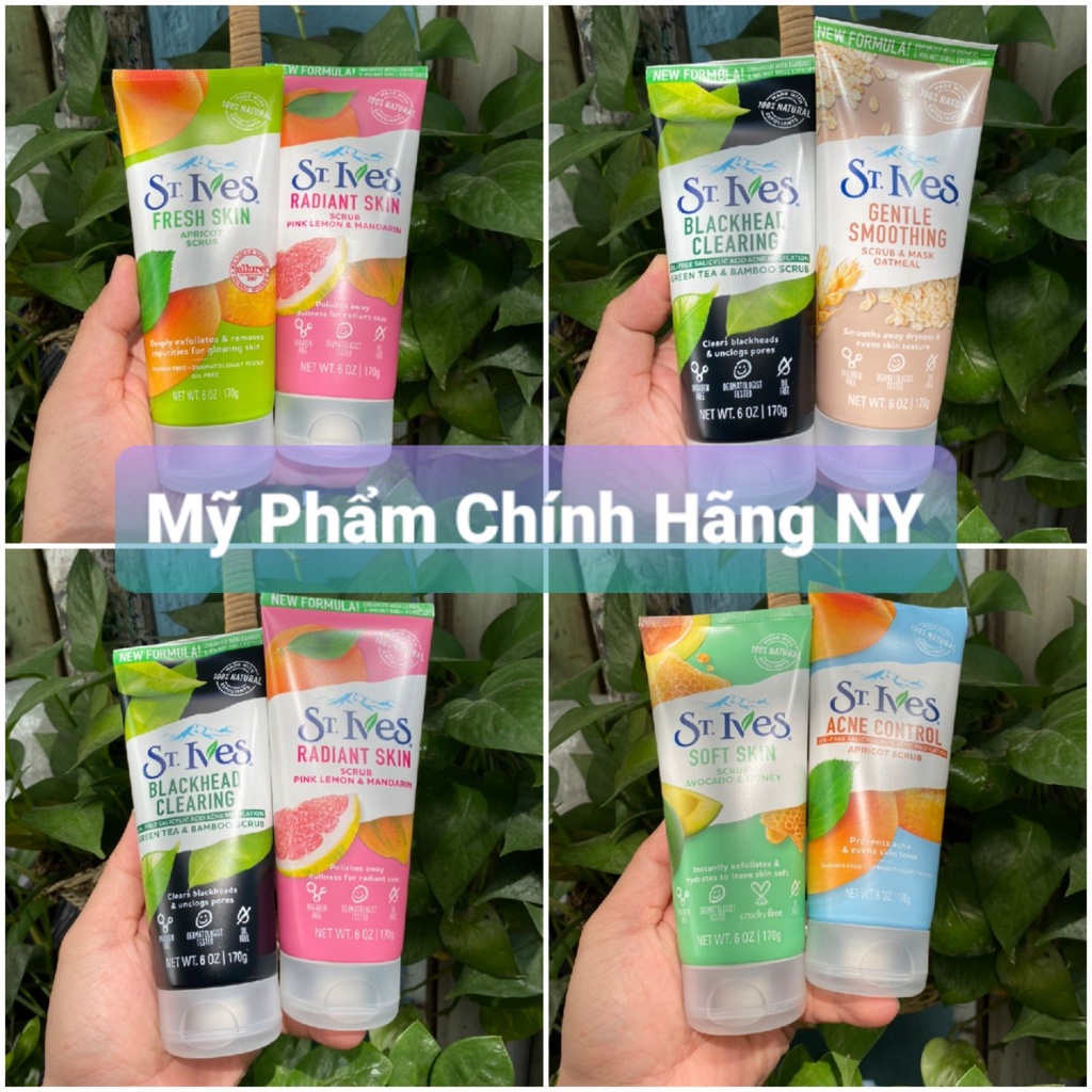 Sữa rửa mặt tẩy tế bào chết sạch da ngừa mụn St.Ives 170g Chính Hãng