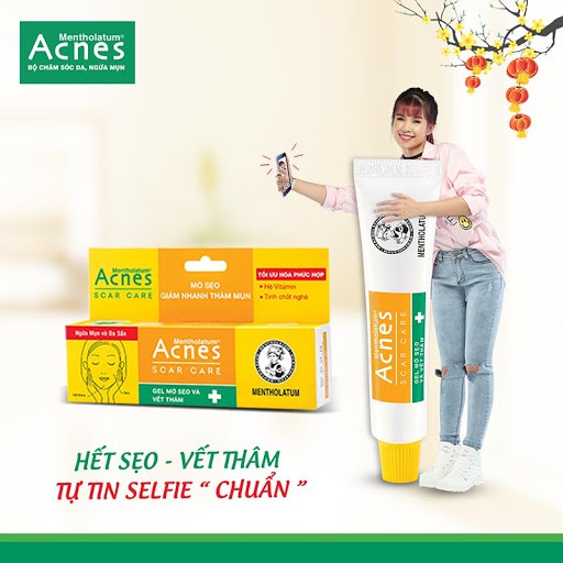 Gel làm mờ sẹo, vết thâm Acnes Mentholatum (12g)