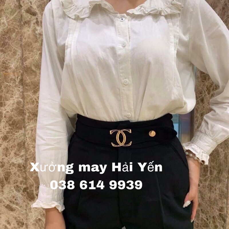 Quần Tây lưng cao ảnh shop chụp mã 506 đai x