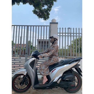 Áo chống nắng toàn thân kẻ BBR - Aó đi nắng chống tia UV cực tím tặng kèm khẩu trang