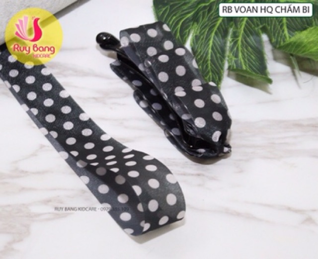 Ruy băng voan chấm bi to HQ 25mm ( giá 1 met)