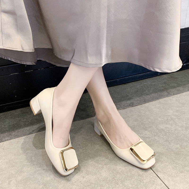 Giày cao gót mũi vuông thời trang cho nữ