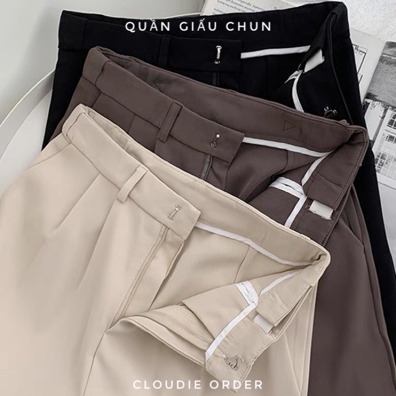[Ảnh + Video Chính Chủ] Quần Vải Ống Suông Lưng Cao Vintage Quảng Châu Loại 1 | BigBuy360 - bigbuy360.vn