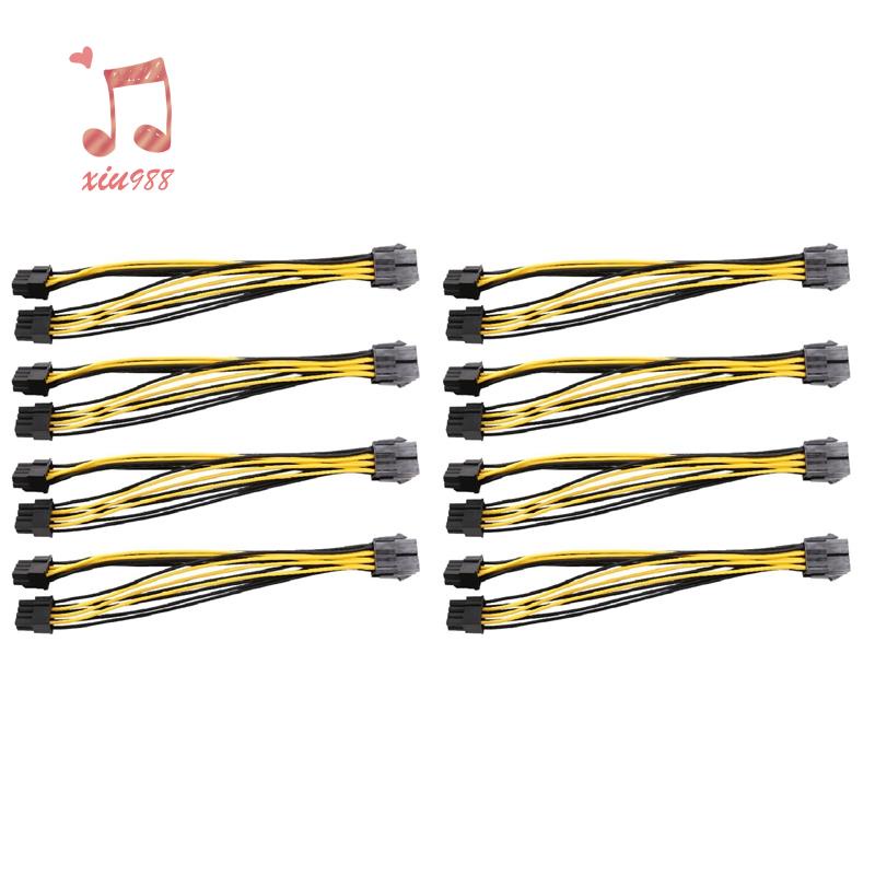 Bộ 10 cáp chia nguồn chuyển đổi từ cổng pci-e 8pin sang 2 cổng 8 pin (6+2) | WebRaoVat - webraovat.net.vn