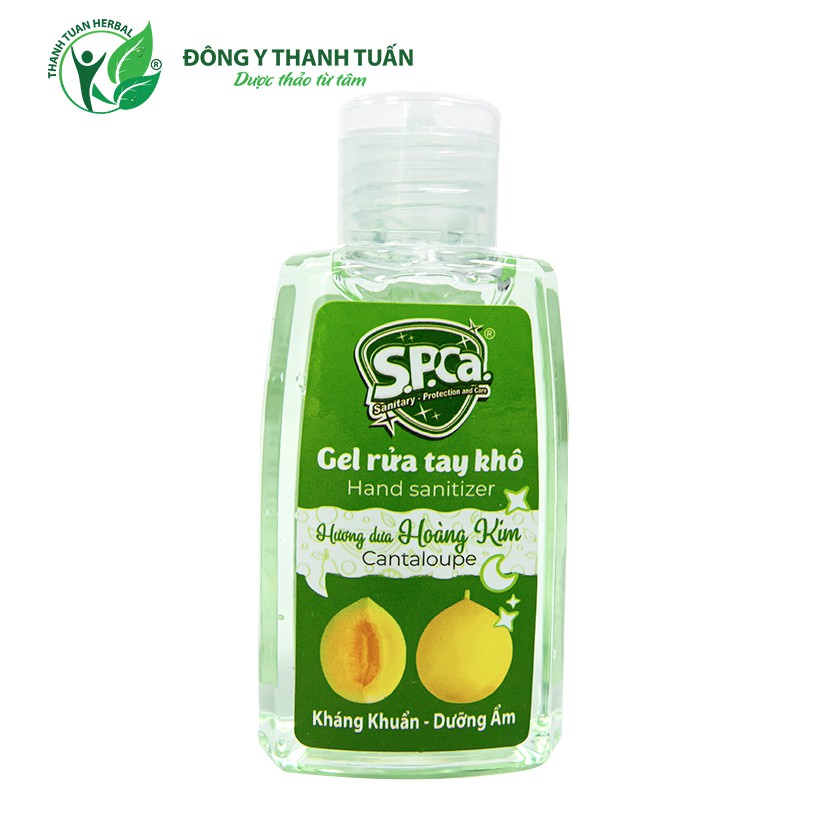 Gel rửa tay khô SPCa 65ml hương Trà Xanh và Dưa Hoàng Kim - Tiện dụng bỏ túi, diệt Khuẩn 99.99%