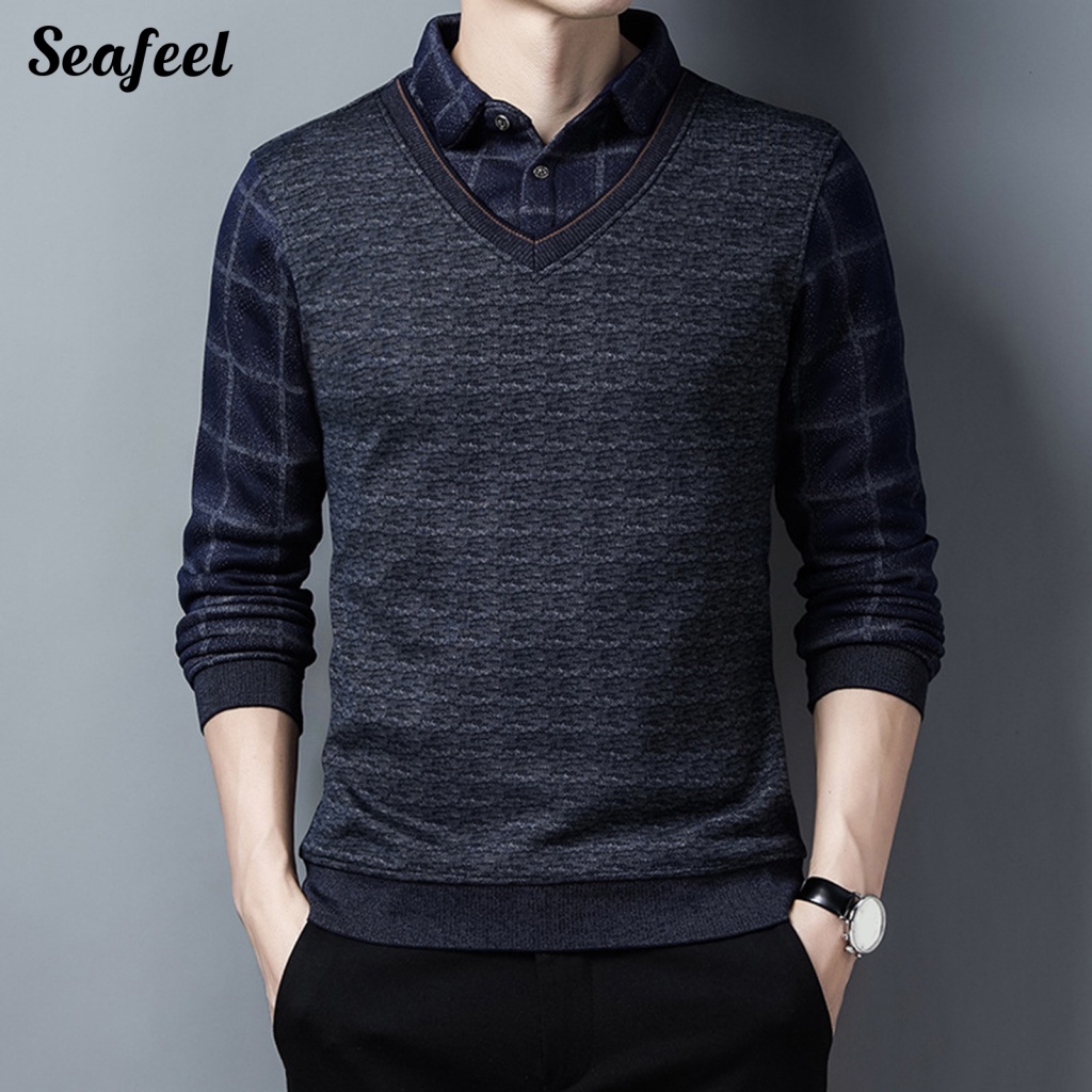 Sf_áo Sweater Tay Dài Vừa Vặn Giữ Ấm Mùa Đông Cho Công Sở