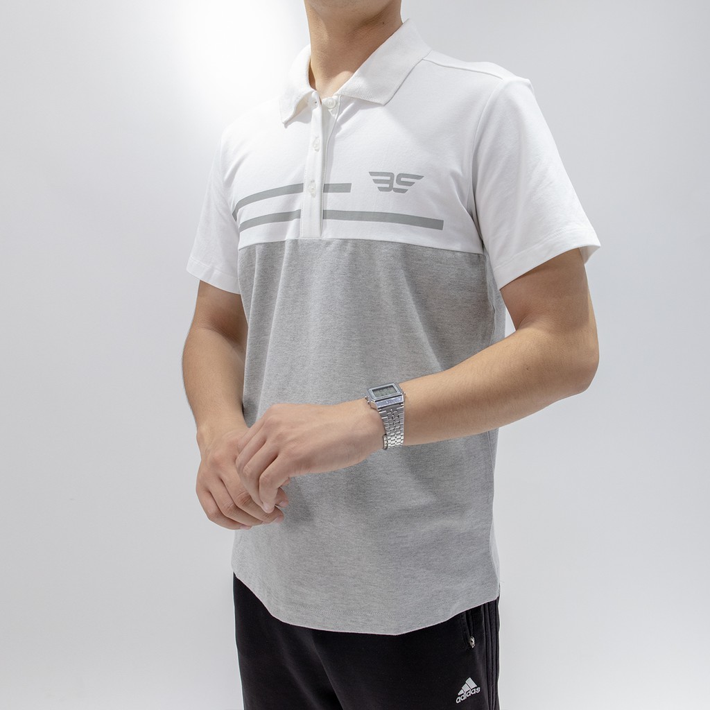 Áo Polo nam cổ bẻ phối UCO vải cotton cá sấu cao cấp, chuẩn form, sang trọng lịch sự màu đen, ghi ATS0444 - EMSPO