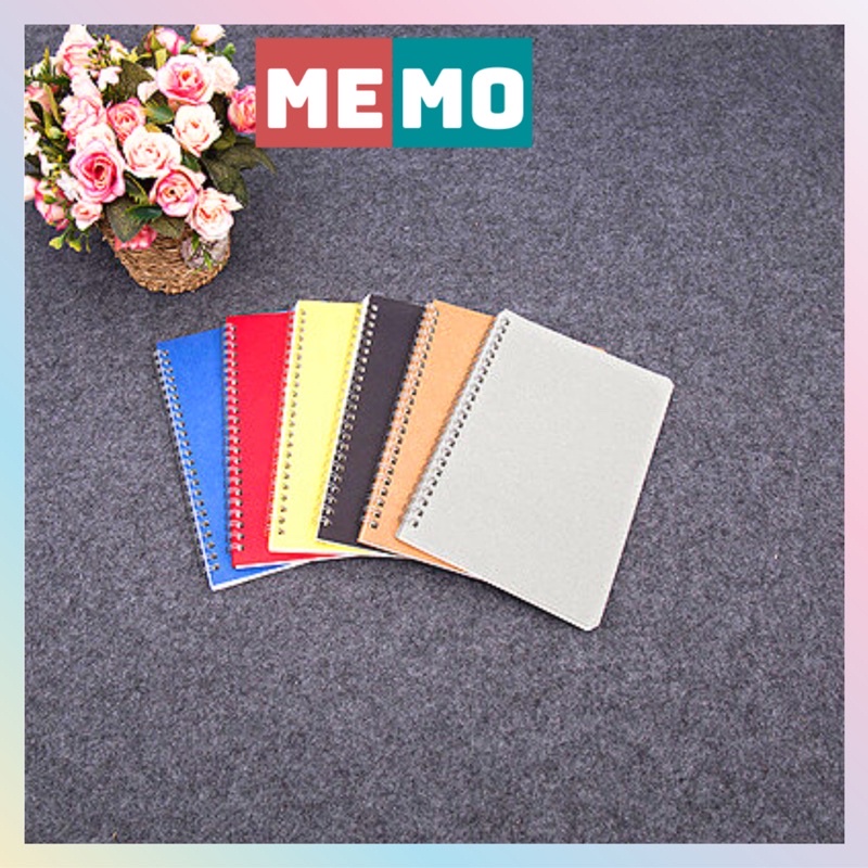 Set 2 Bìa lá rời nhựa nhiều màu MEMO làm planer sổ còng đã đục lỗ bullet journal văn phòng phẩm khổ A5 B5