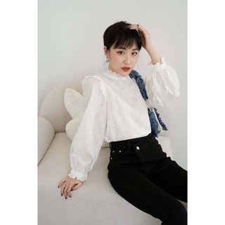 Áo kiểu Méo shop tay bồng phong cách Hàn Mily