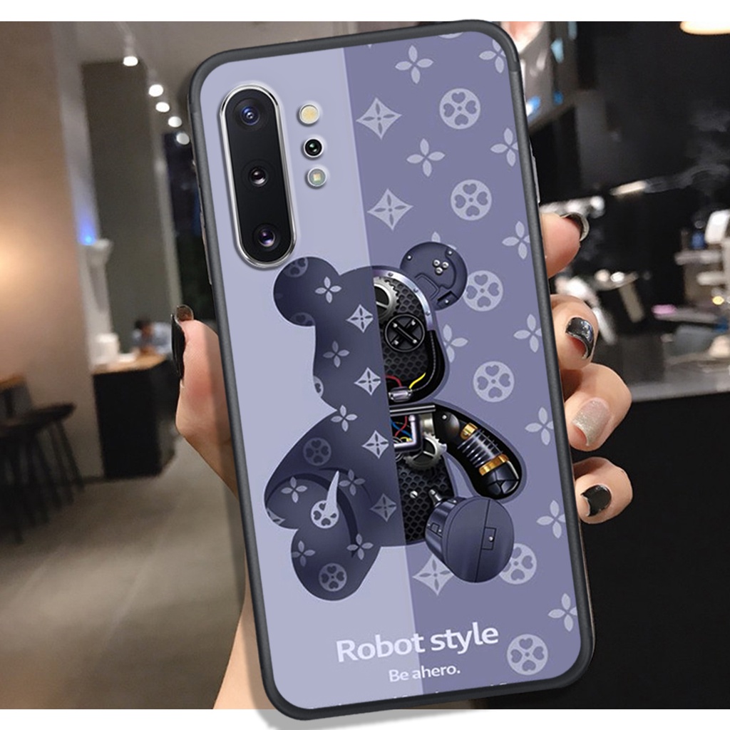 [HOT]ỐP SAMSUNG NOTE 8 - NOTE 9 - NOTE 10 - NOTE 10 PLUS  , In Hình Gấu Robot họa tiết L-V màu sắc cực đẹp.