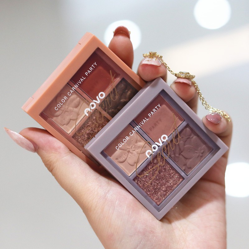 Bảng phấn mắt nhũ lì 4 ô Novo Sakura Sena Beauty | BigBuy360 - bigbuy360.vn