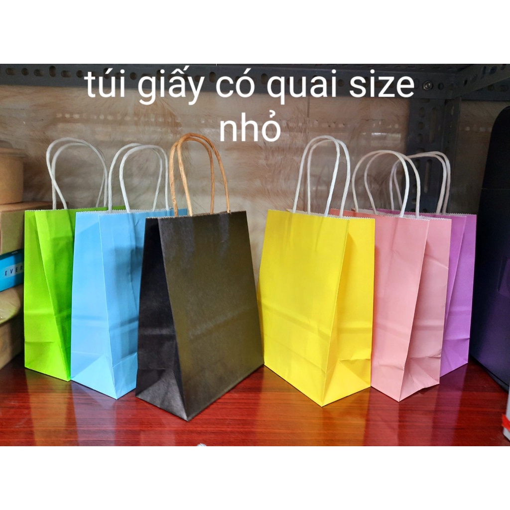 25 cái Túi giấy có quai size nhỏ