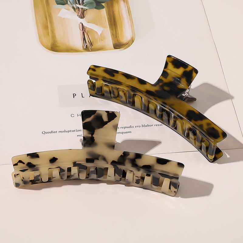 Kẹp tóc in họa tiết da báo hợp thời trang 11cm