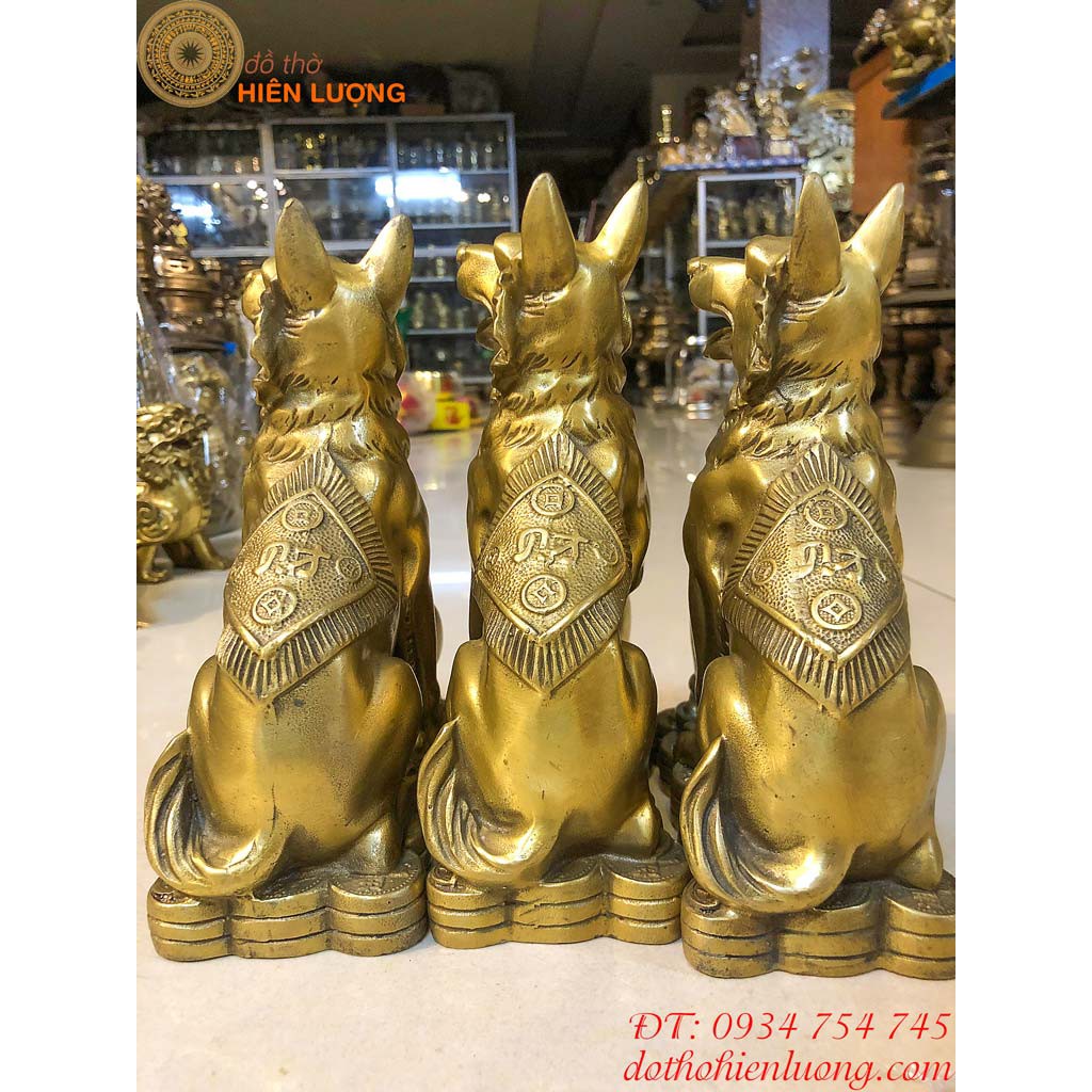 Linh Khuyển Phú Quý Bằng Đồng - Tượng Chó Phong Thủy Bằng Đồng