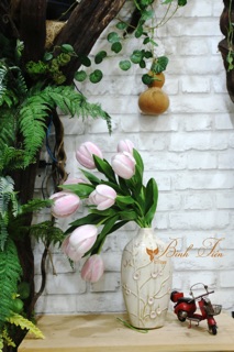 Gân hoa đất sét- lá tulip