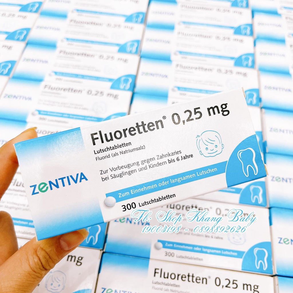 Viêm ngậm chống sâu răng fluoretten 0,25mg 300 viên - Shop Khang Baby