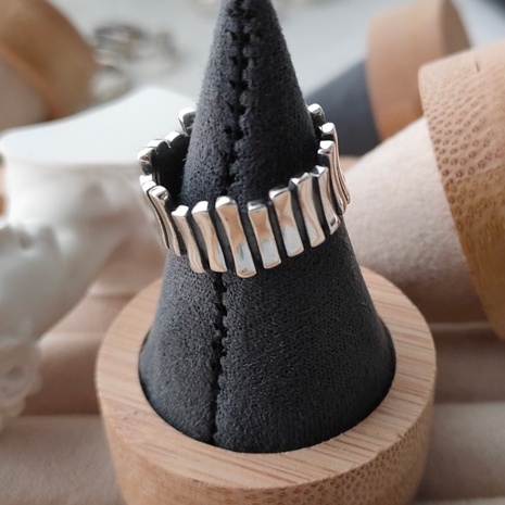 Nhẫn Han Ring Hình Mảnh Ghép Thời Trang Nam Nữ Phong Cách Basic Merin Màu Bạc Đẹp Cao Cấp Chất Liệu Titan Không Gỉ