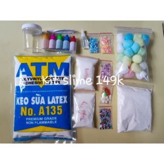 Bộ kit làm slime 🌷 Freeship 🌷. Kit làm slime mây, slime bơ, slime basic