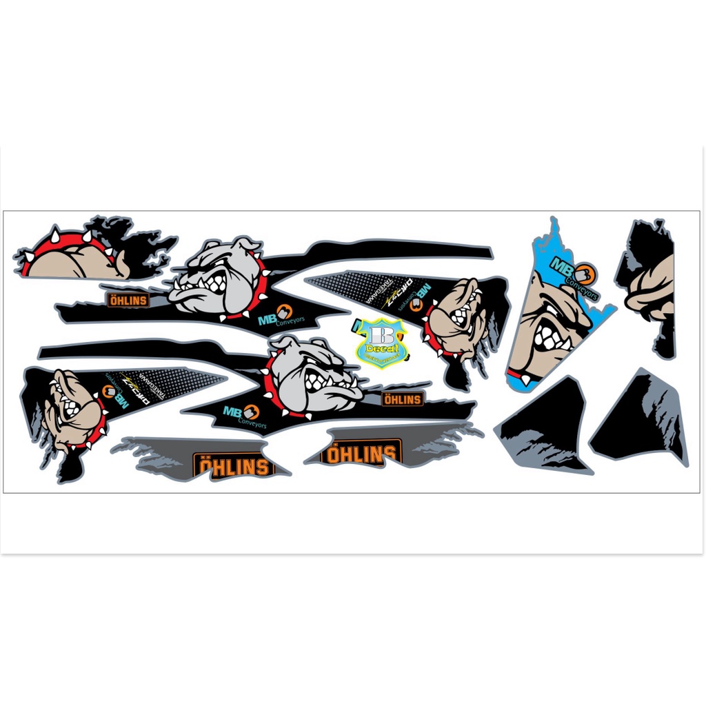 Tem vario 150 chó bull dog xám xi măng