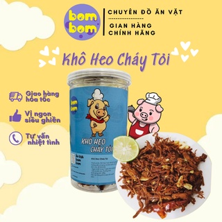 Khô heo cháy tỏi 200g vừa rẻ vừa ngon ăn vặt bom bom