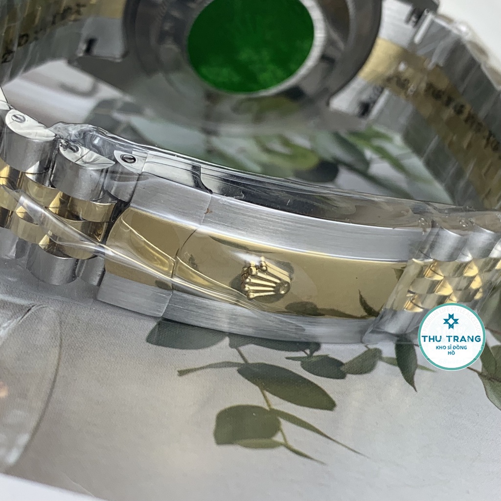 Đồng hồ Nam Rolex máy nhật, mẫu classic, mặt trắng viền vàng, dây kim loại, dòng cơ Automatic size 39mm-40mm