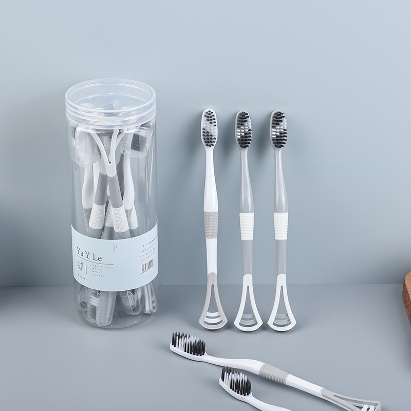 (Bán Buôn Sỉ) Set 8 bàn chải đánh răng và vệ sinh đầu lưỡi bằng silicon cao cấp