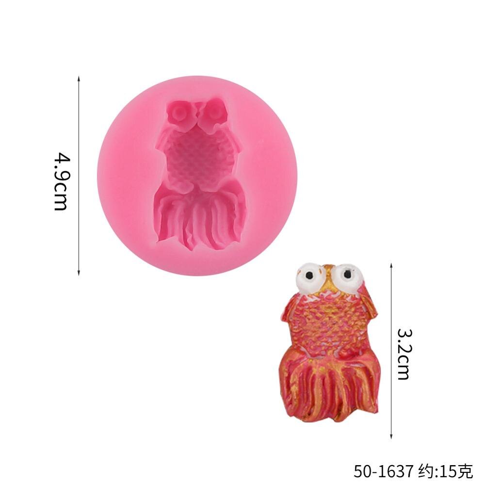 Khuôn Silicone Làm Mặt Dây Chuyền Hình Cá Vàng 3d