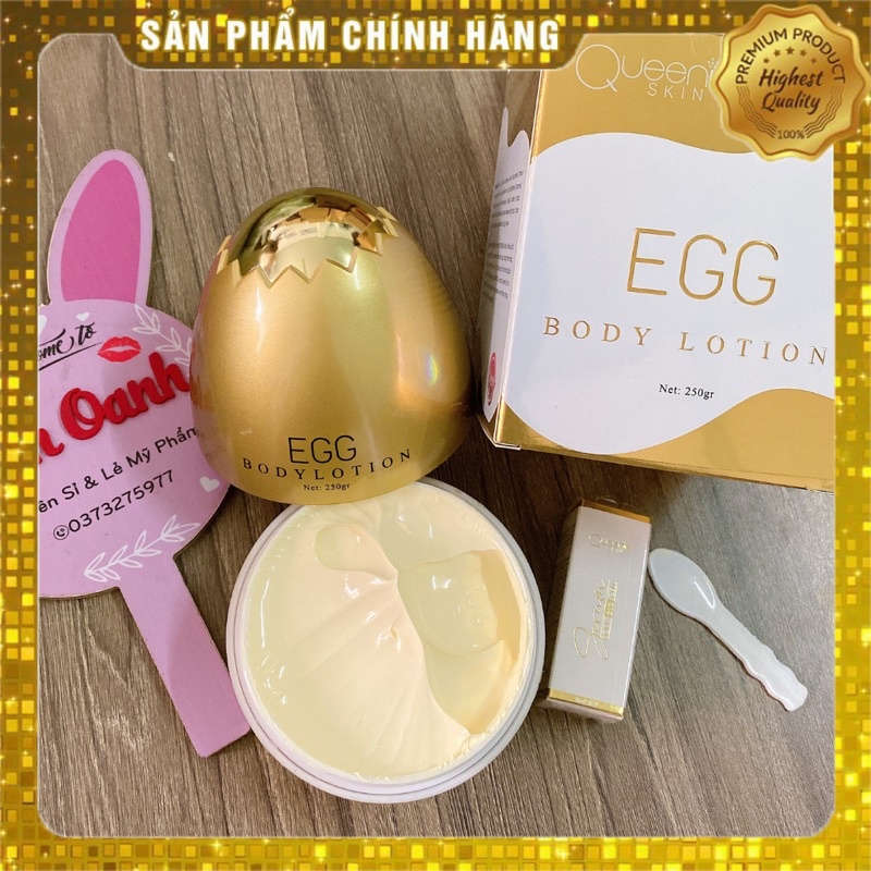 Body trứng vàng queenie skin 250gr tặng kèm huyết thanh