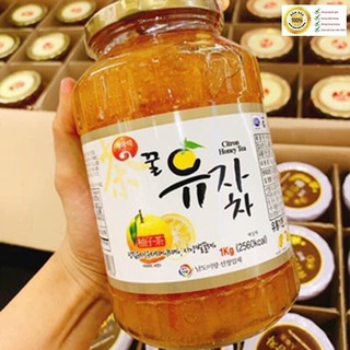 Mật ong Hàn Quốc Chanh đào, Gừng, Sâm (Hũ 1 kg)