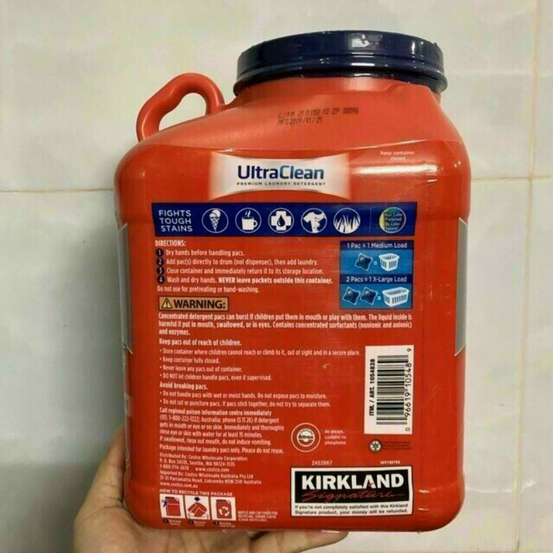 Viên giặt kirkland 152 viên UltraClean Mỹ