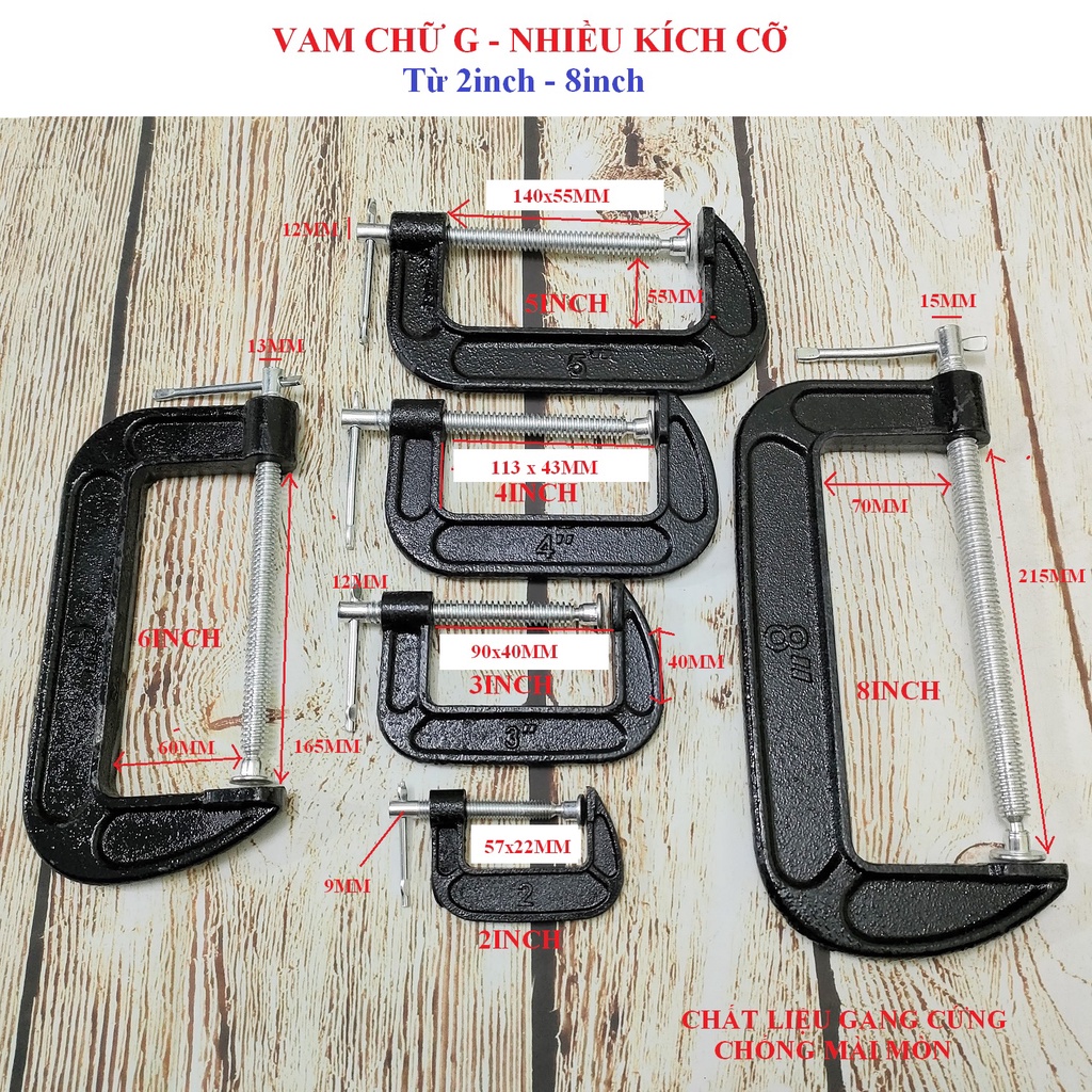 SV Vam chữ G, cảo chữ C mạ đen dày dặn