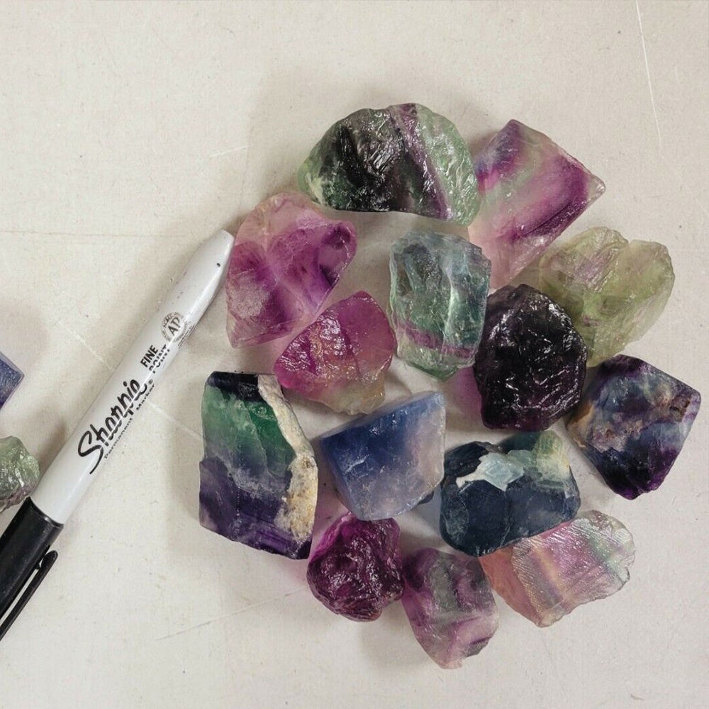 Đá Fluorite Tự Nhiên Màu Cầu Vồng Dùng Trang Trí Nhà Cửa