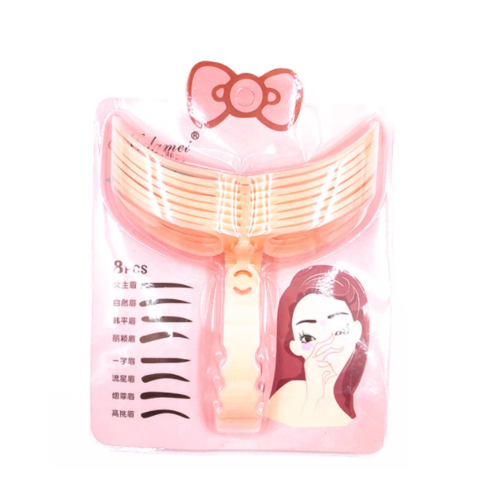[Hàng mới về] Khuôn dập kẻ lông mày 8 trong 1 tiện lợi