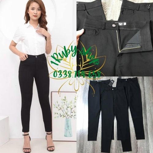 Quần Tregging Nữ Cạp Cao Chất Vải Dày Dặn Siêu Co Giãn Mặc Tôn Dáng