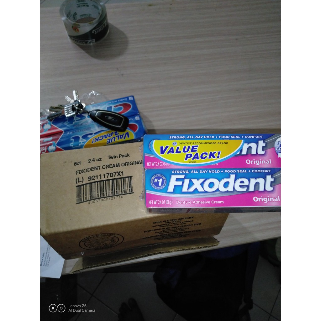 Keo Dán Hàm Răng Giả Fixodent 21g Made in USA [cam kết hàng thật]