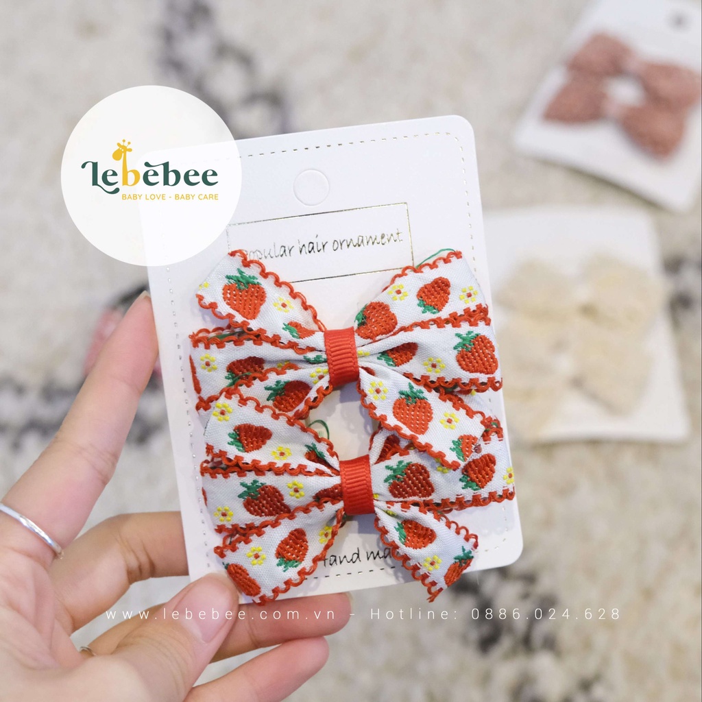 Set 2 cặp tóc cho bé gái - Kẹp tóc bé gái