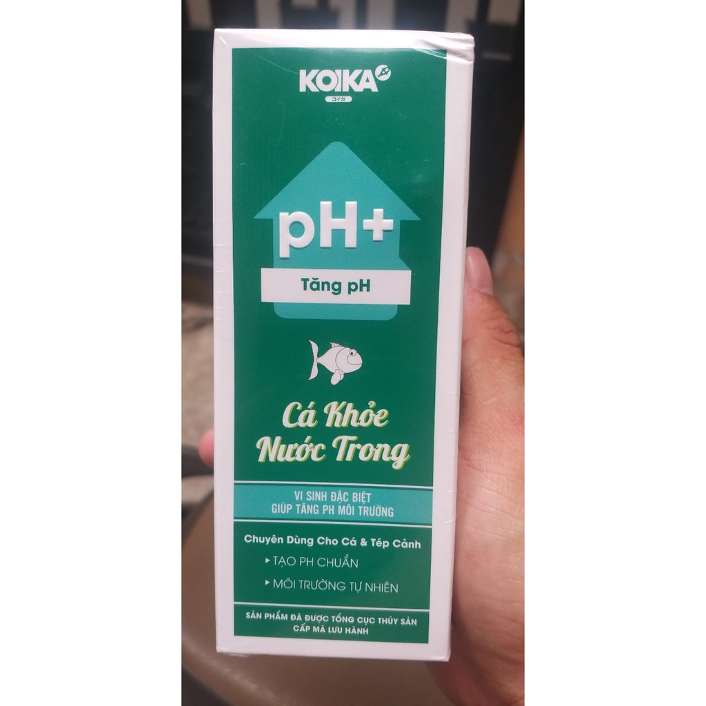 KOIKA pH-, pH+ Dung dịch giảm và tăng pH cho hồ cá cảnh, hồ thủy sinh, chai 100 VÀ 250ML