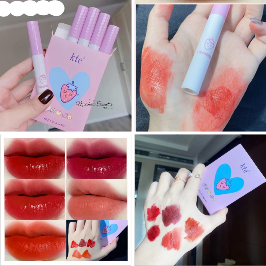 Set 5 Cây Son Kem Lì KTE Fluffy Matte Lip Glaze Tone Màu Siêu Xinh