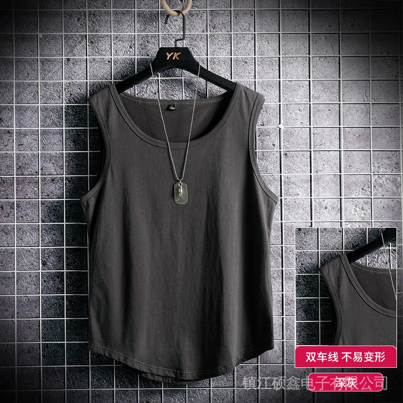 Set 2 Áo Thun Thể Thao Không Tay Dáng Rộng Chất Liệu Cotton Cao Cấp Thời Trang Dành Cho Nam 9.9