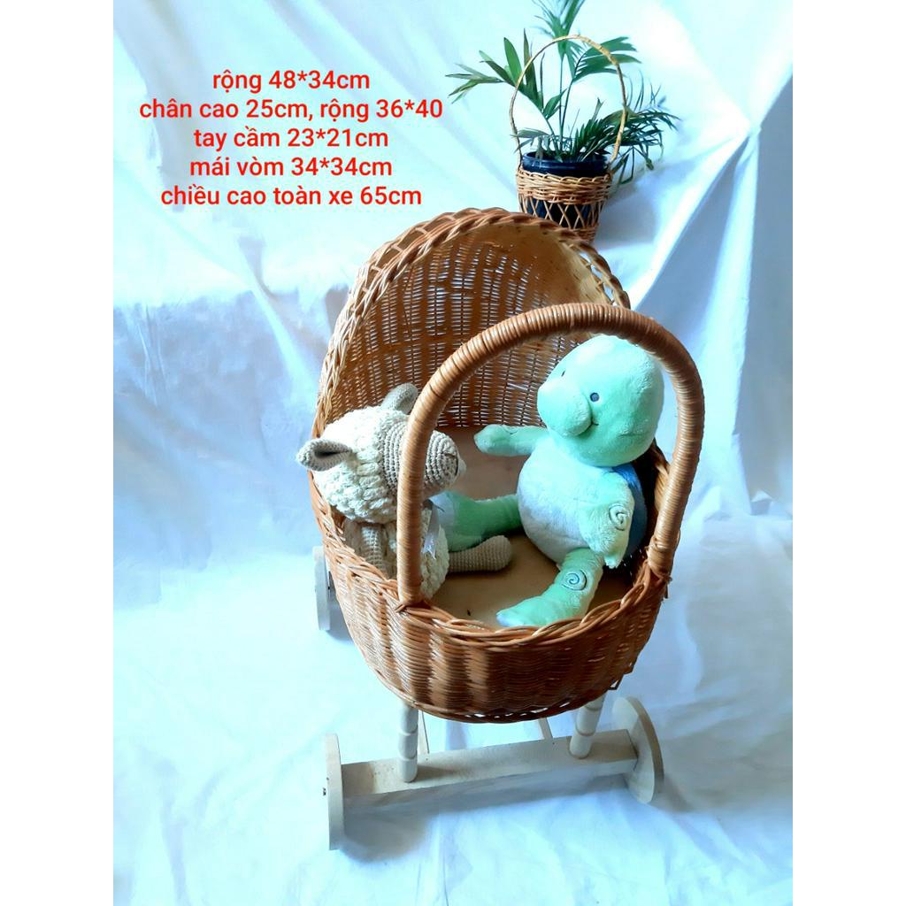 Props - Phụ kiện chụp hình siêu xinh cho các studio - Xe đẩy bằng mây