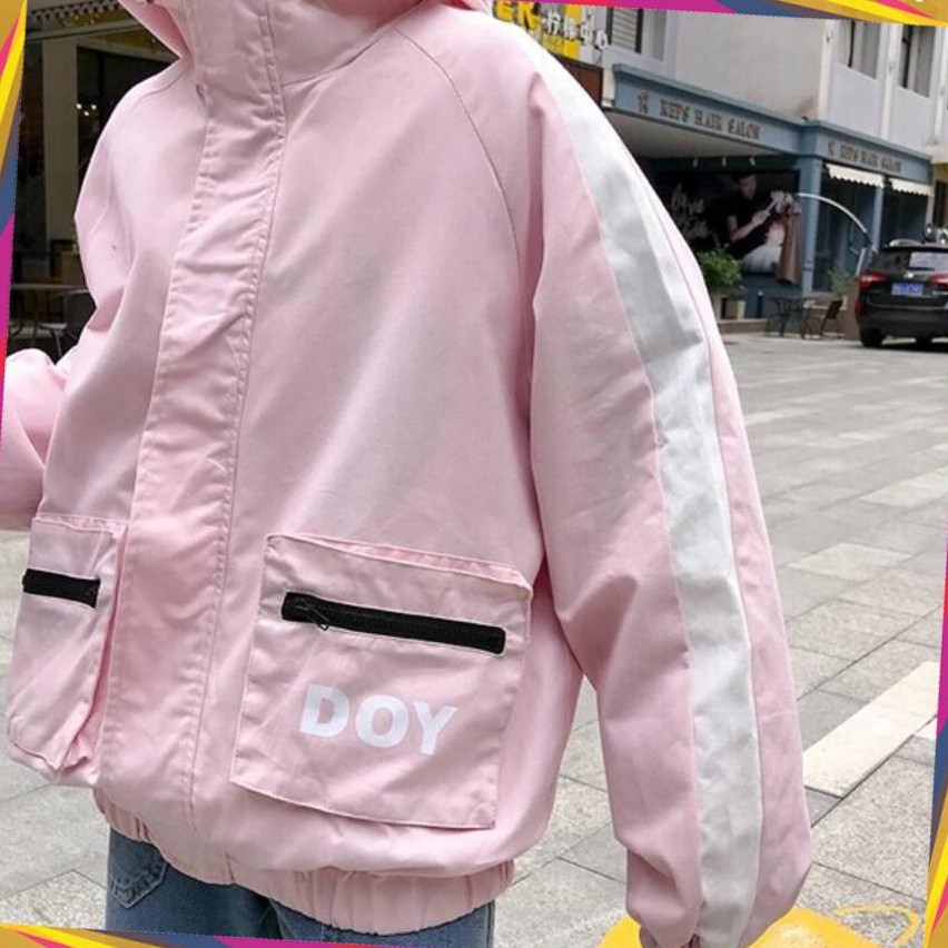 Áo khoác gió nữ Ulzzang freesize có mũ phong cách cá tính M460